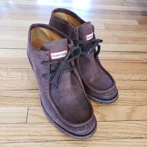 Rare Hunter Suede Wedge Bootie